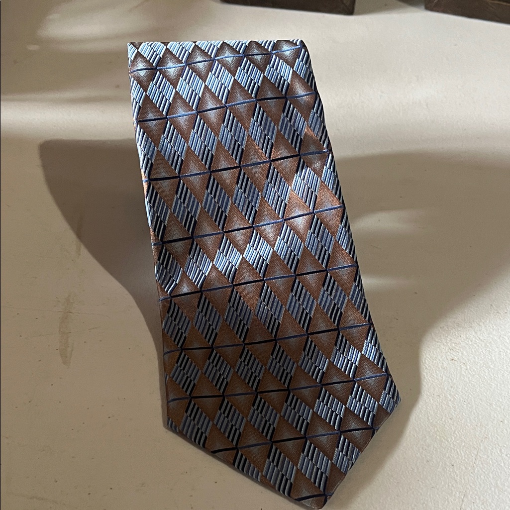 Joseph  Feiss Brown And Gray Patterned Tie